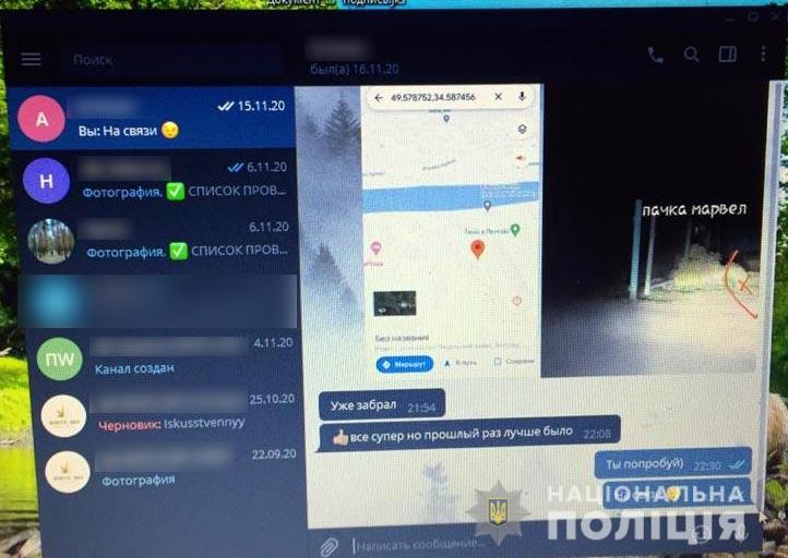 На Полтавщині поліція викрила наркогрупу яка вела діяльність через телеграм