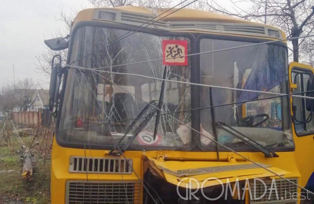 На Полтавщині шкільний автобус потрапив в ДТП